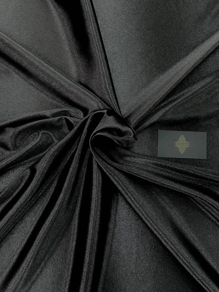 Black metallic glossy taffeta