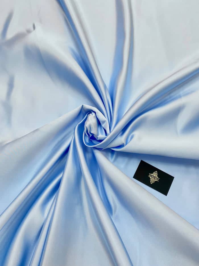 Baby-blue pearl-finish taffeta