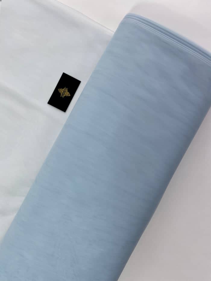 Pale-blue classic tulle