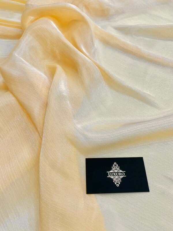 Yellow coated crêpon voile